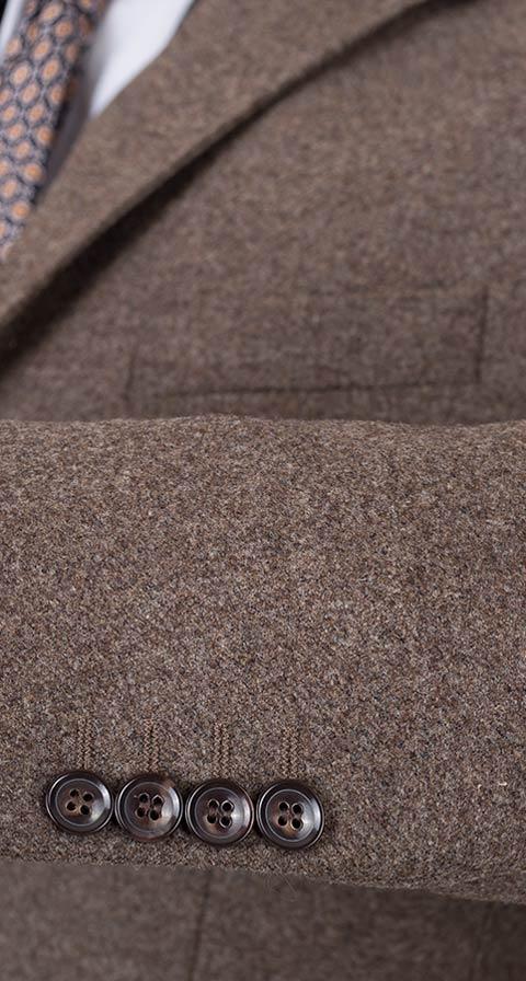 THE W. Coat in Brown Wool-Cashmere