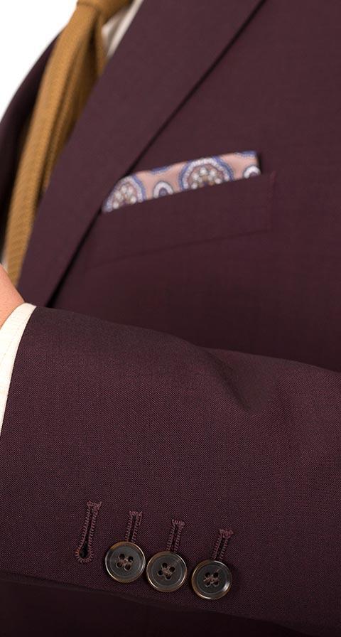 Burgundy Wool & Mohair Suit