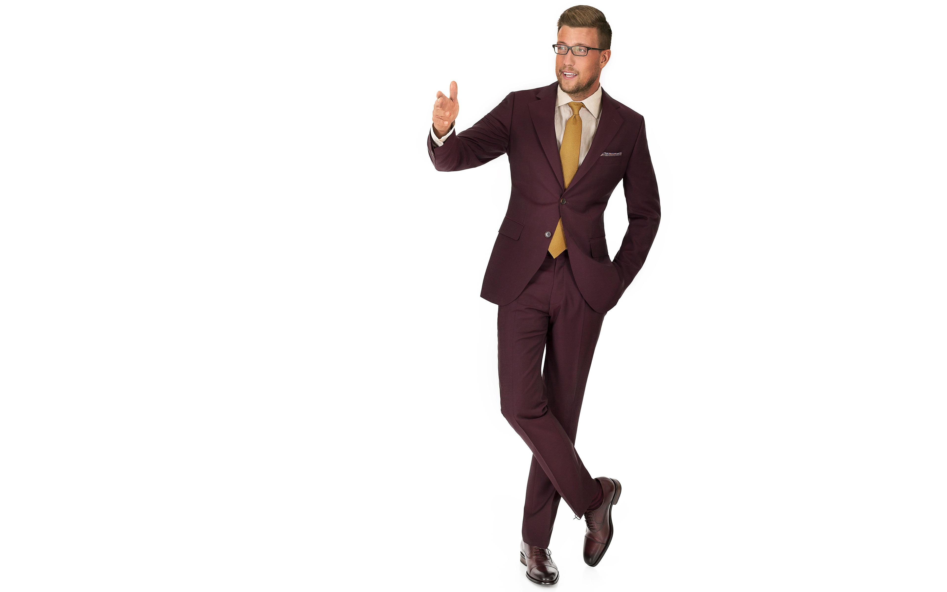 Burgundy Wool & Mohair Suit