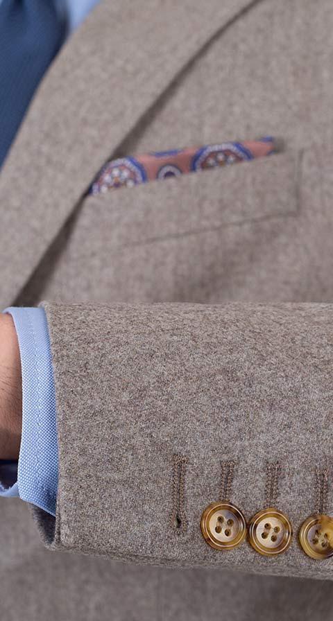 Light Brown Wool Flannel Suit