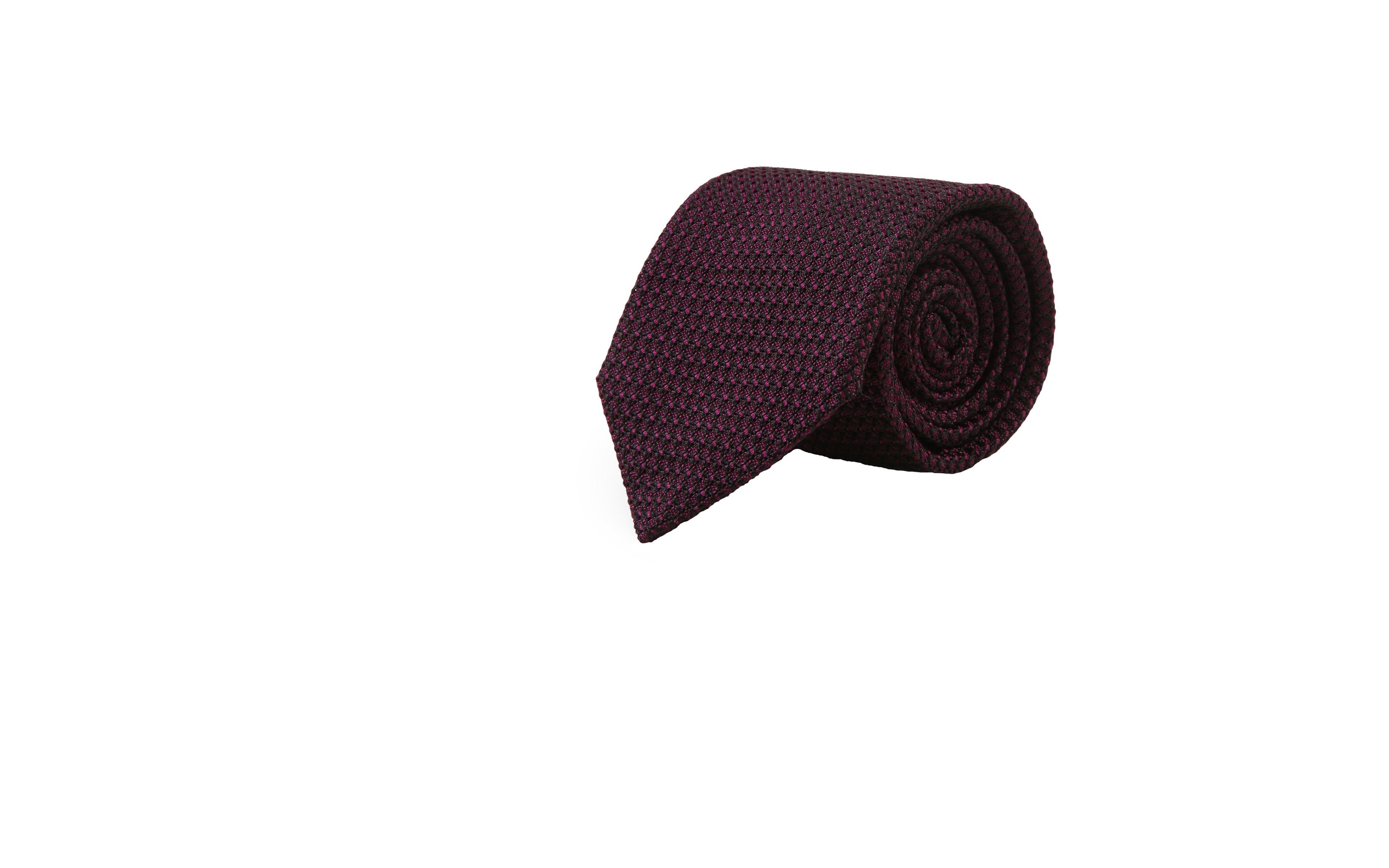 Purple 100% Grenadine Silk Tie