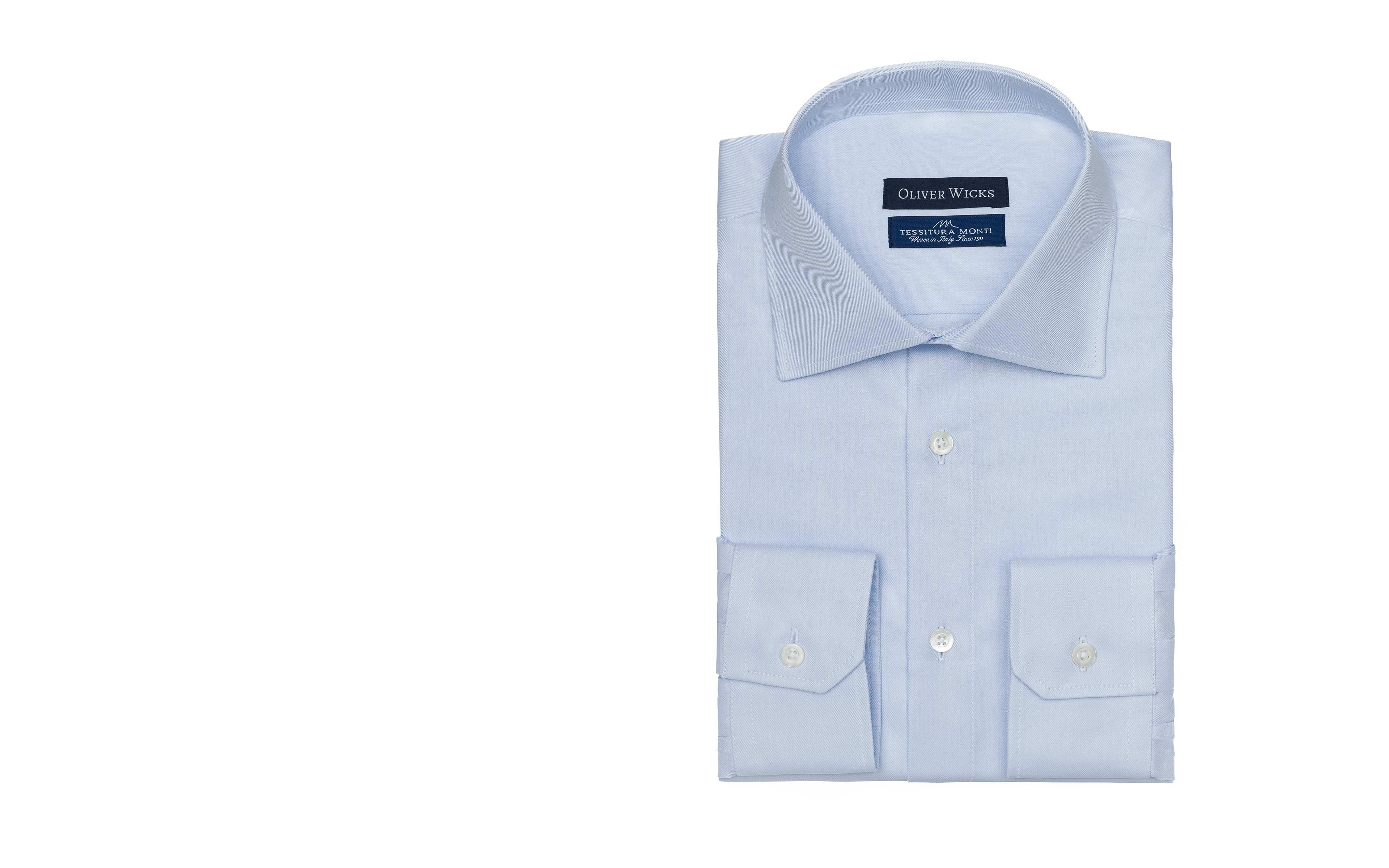 Light Blue Cotton Twill Shirt