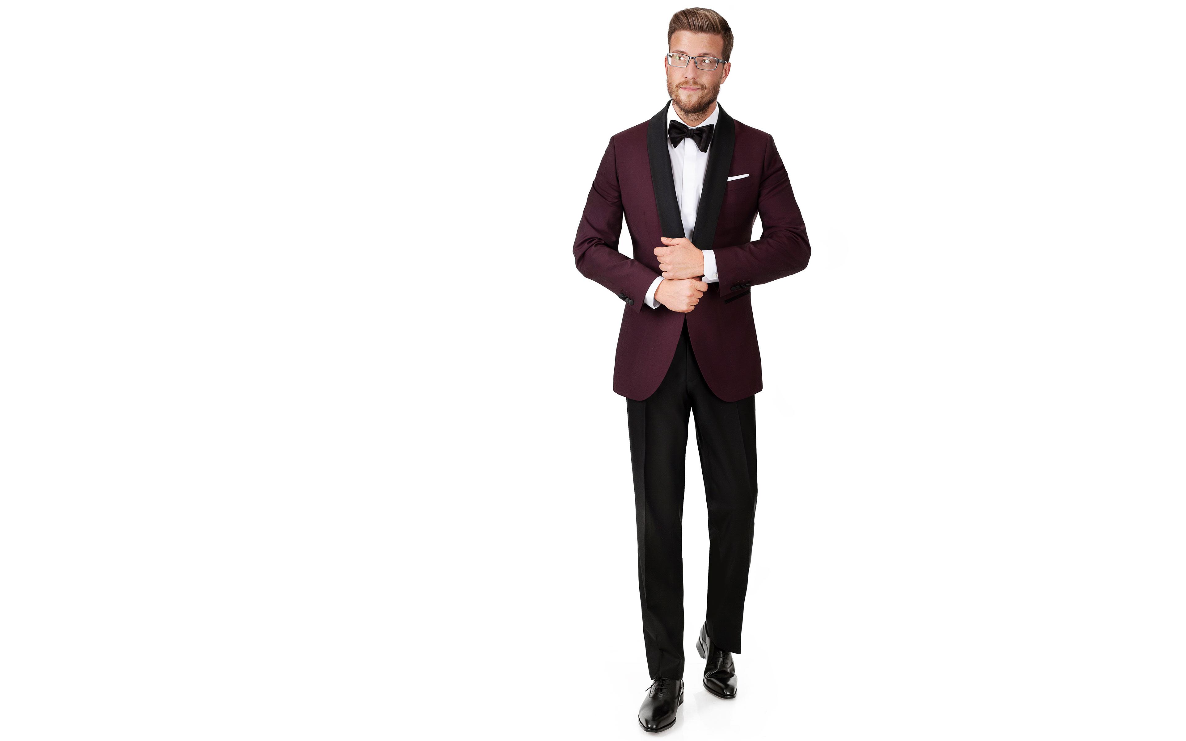 Burgundy Wool & Mohair Dinner Suit