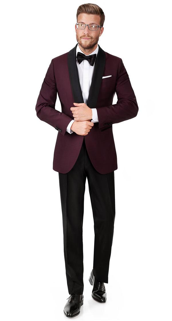 Burgundy Wool & Mohair Dinner Suit