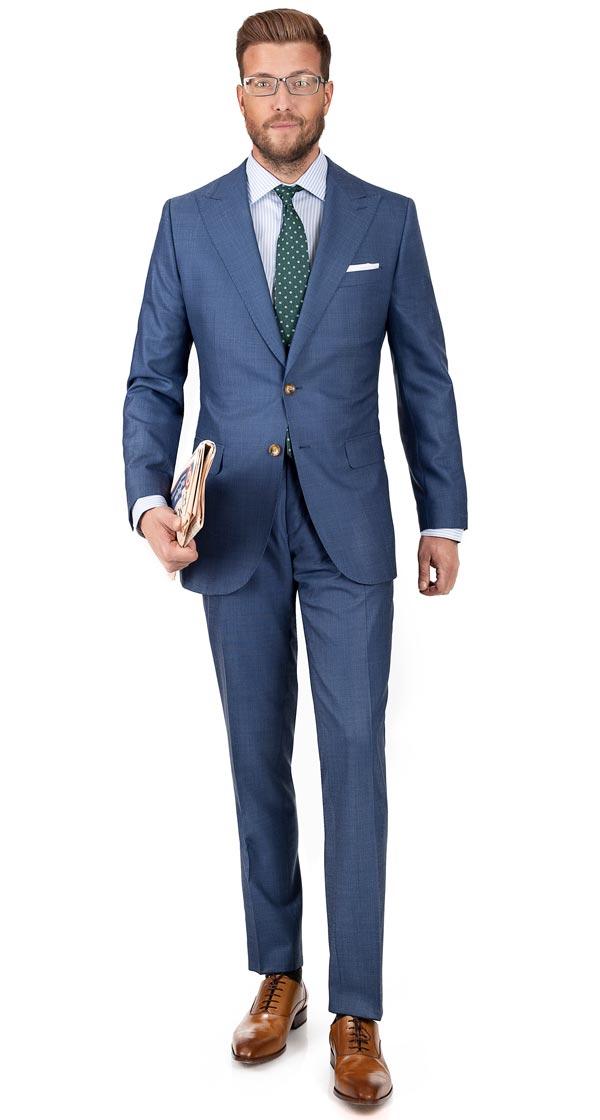 Steel Blue Birdseye Suit