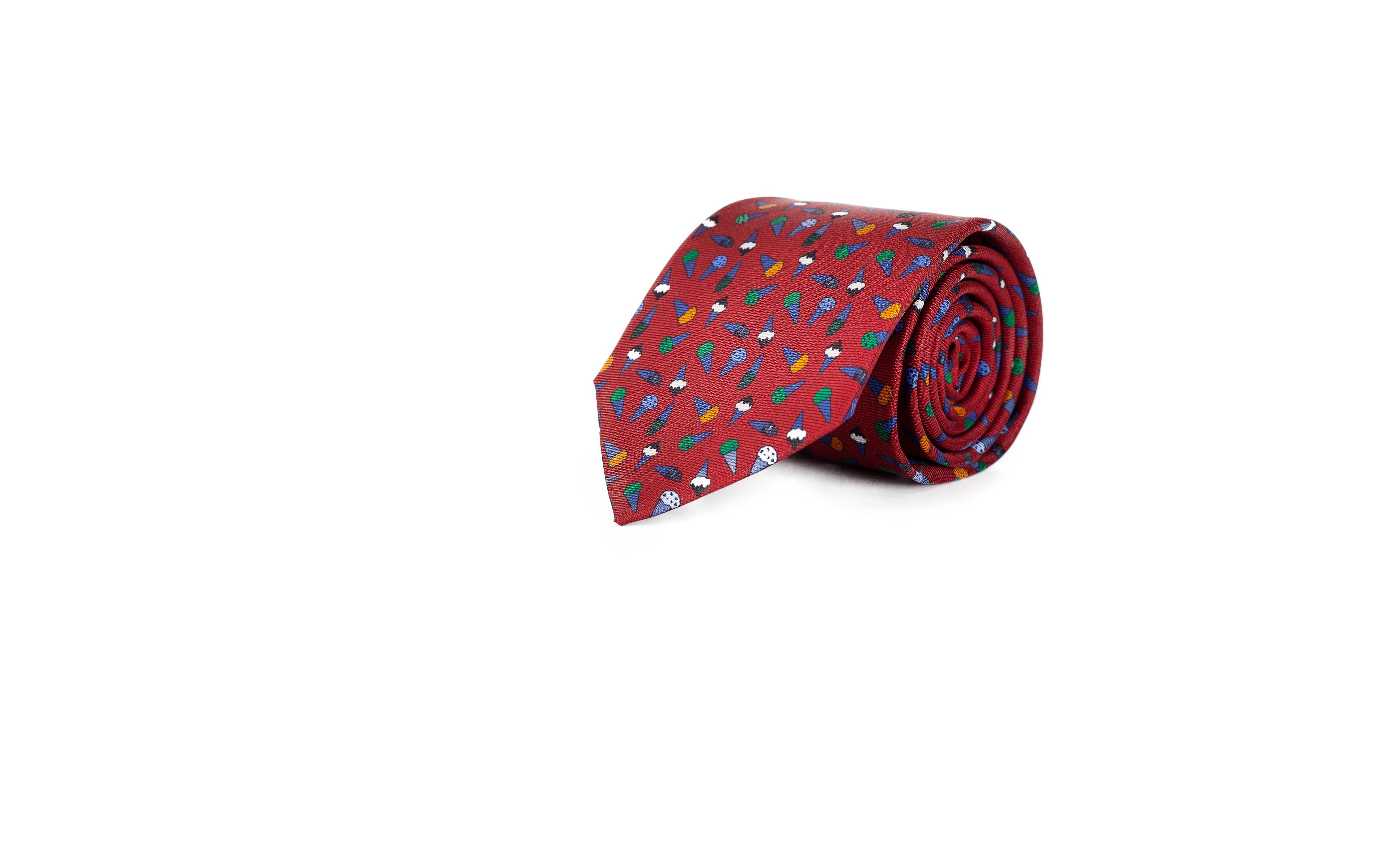 Burgundy Ice-cream 28 Momme Silk Tie