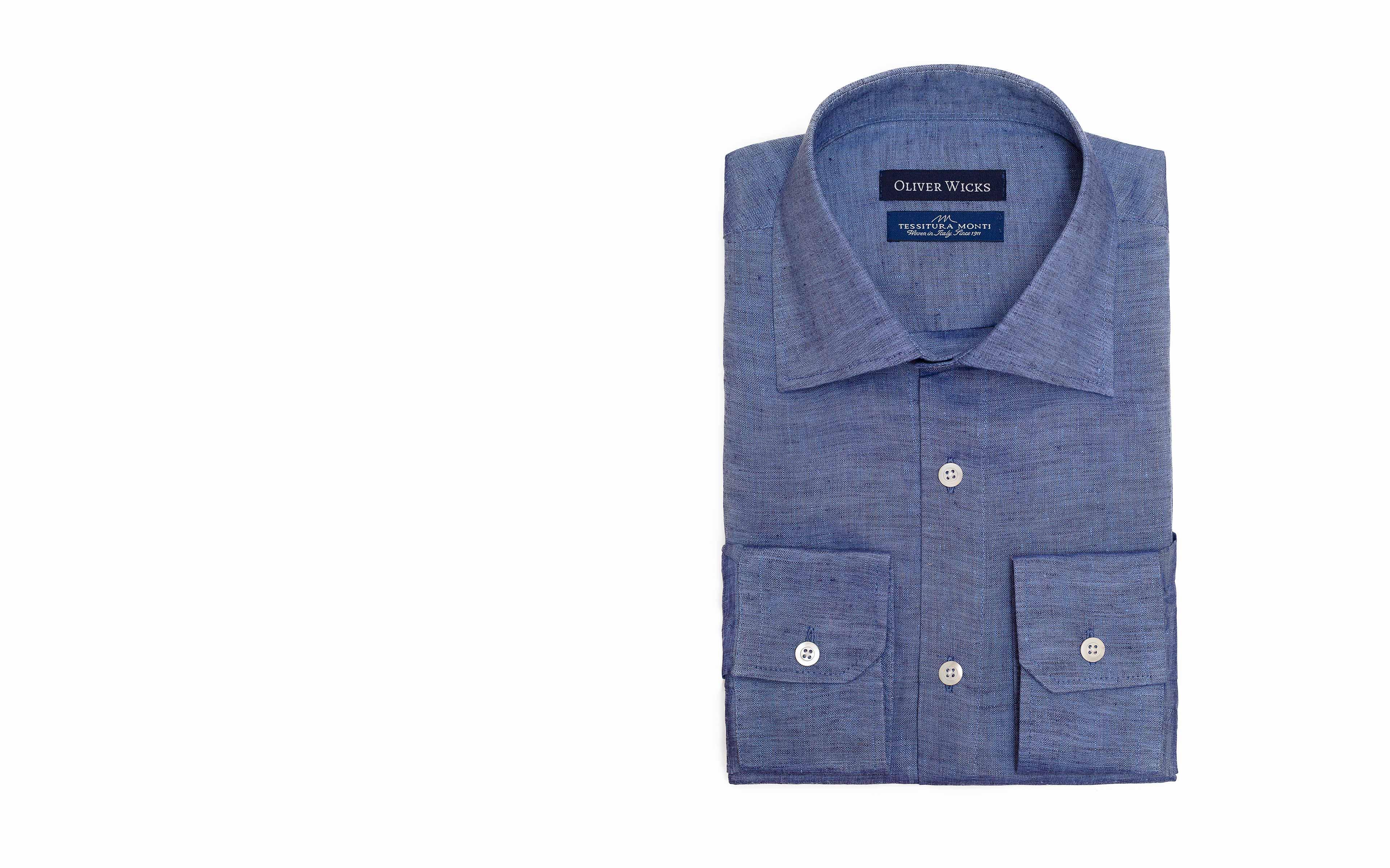 Denim Blue Linen Shirt