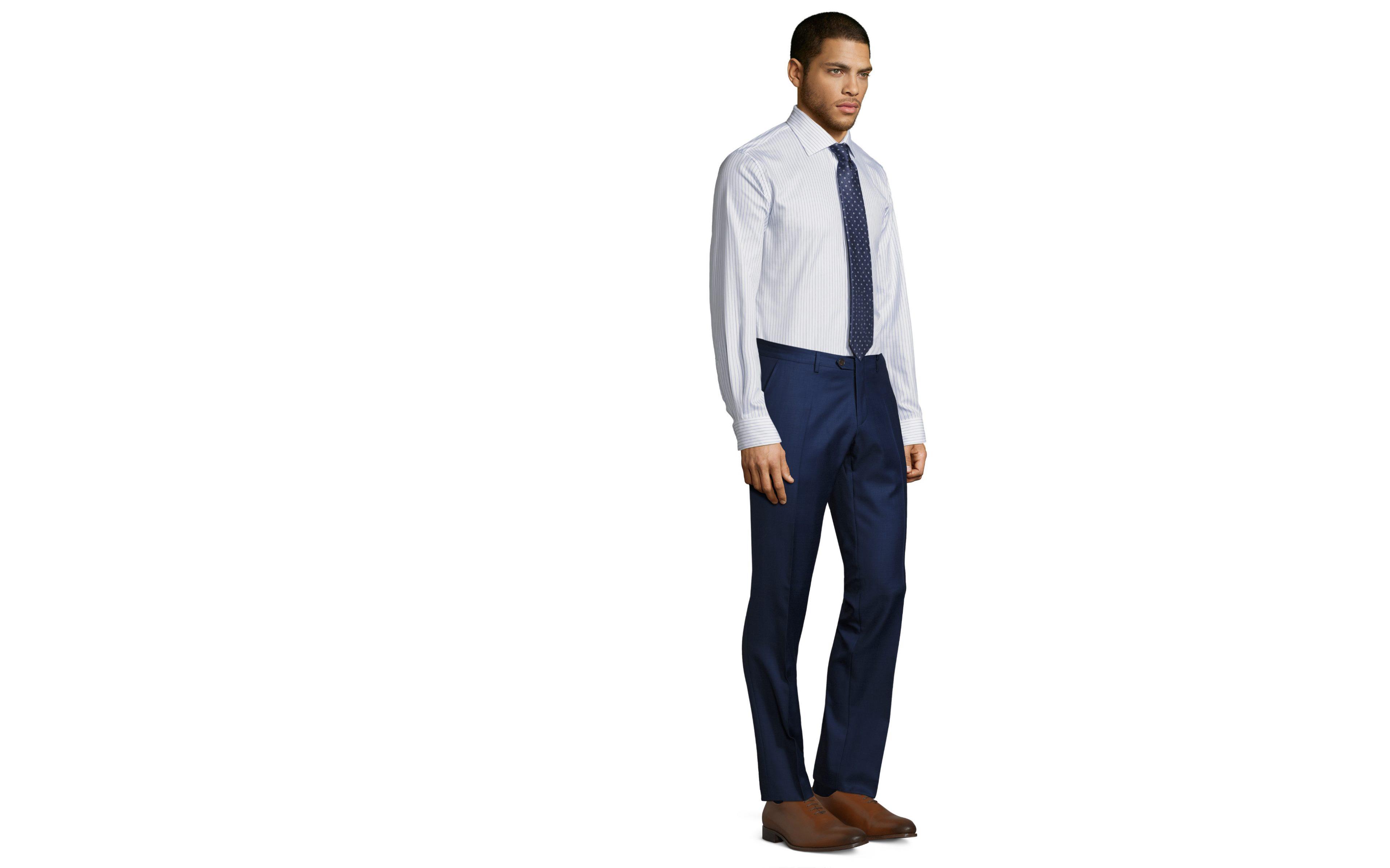 Intense Blue Pick & Pick Dress Pants