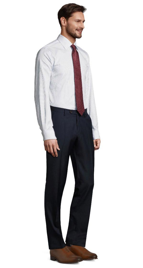 Navy Blue Pick & Pick Dress Pants