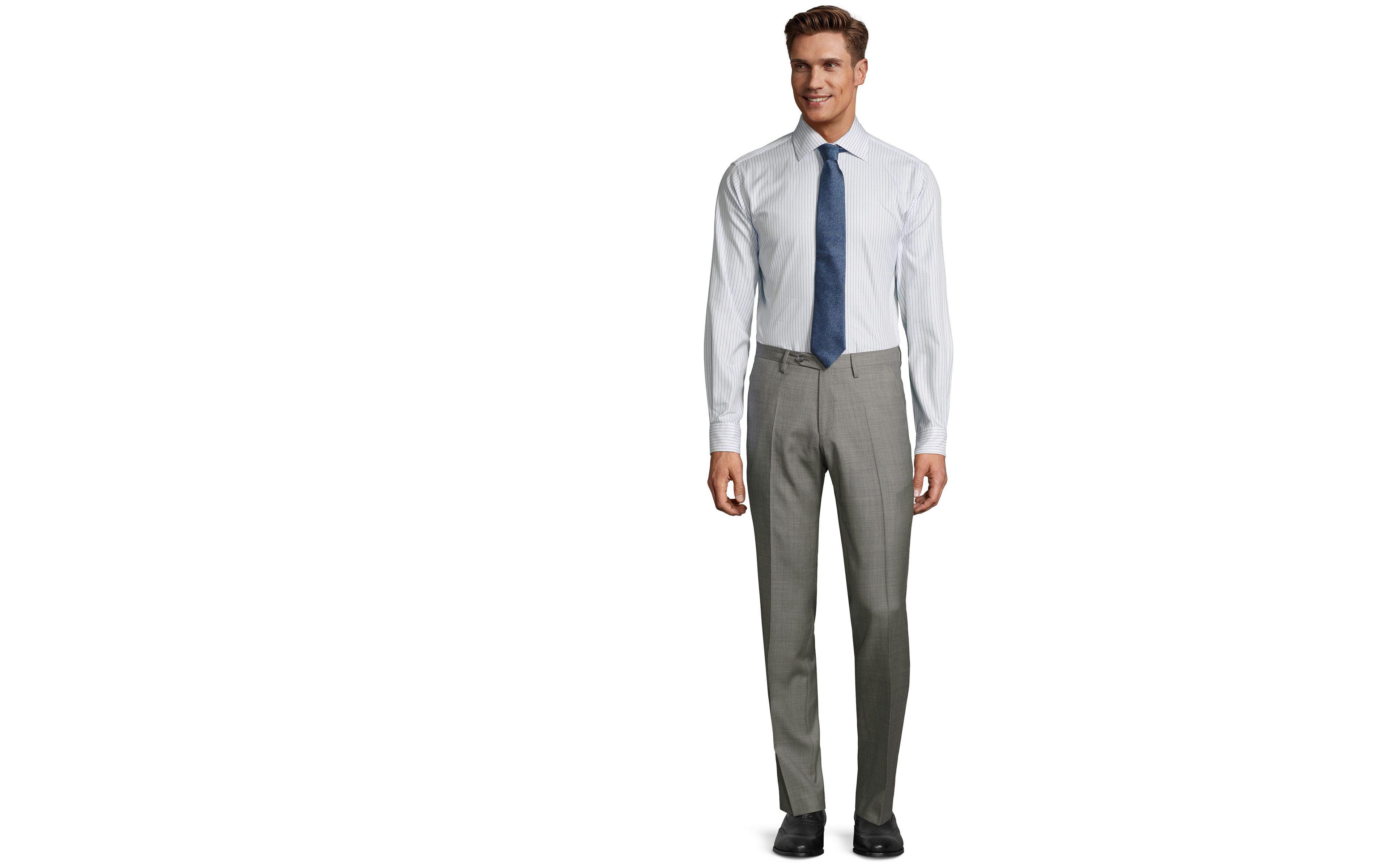 Light Grey Pick & Pick Dress Pants