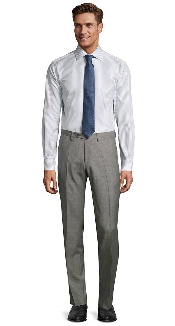 Light Grey Pick & Pick Dress Pants