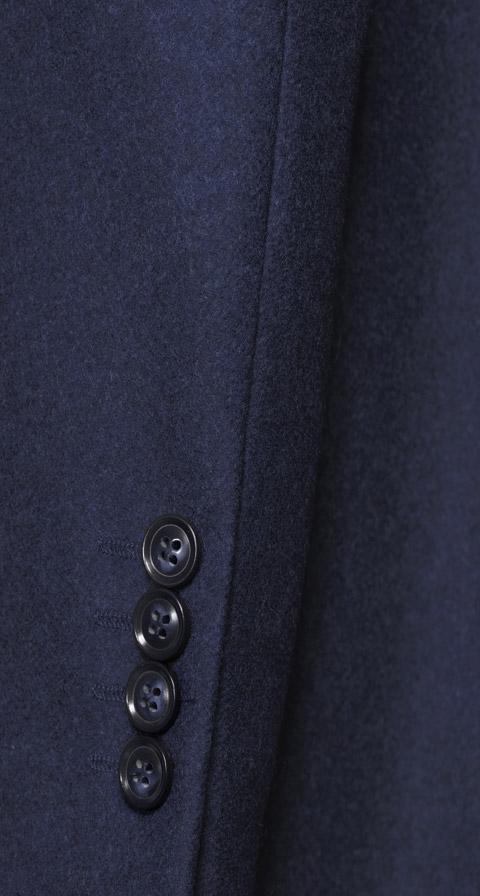 THE W. Coat in Solid Navy Wool