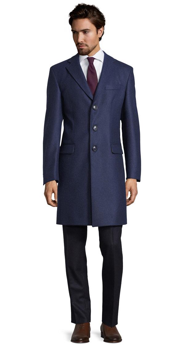 THE W. Coat in Solid Navy Wool