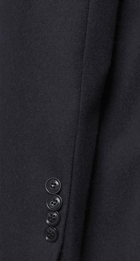 THE W. Coat in Solid Charcoal Wool