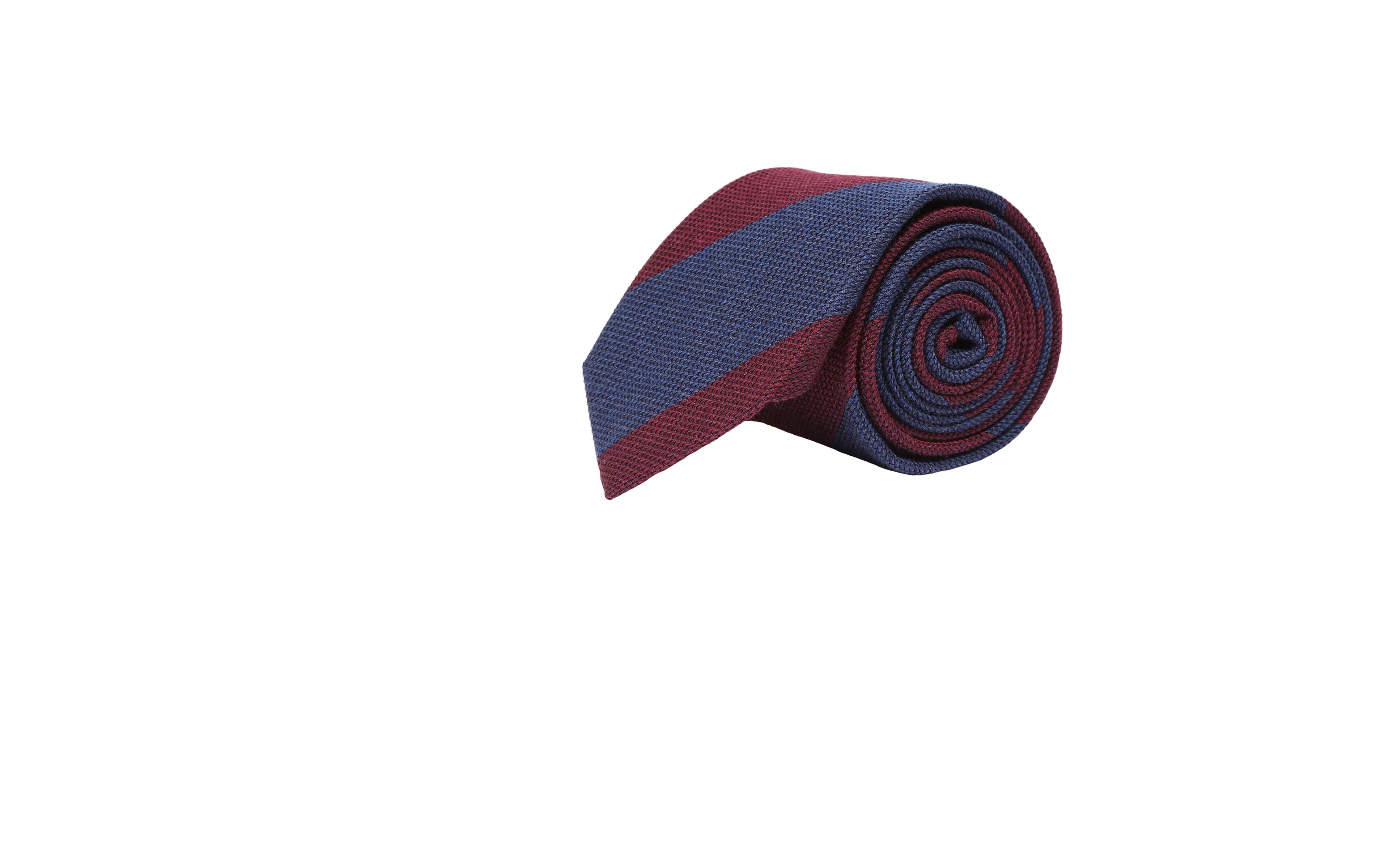 Blue & Red Grenadine Silk Tie