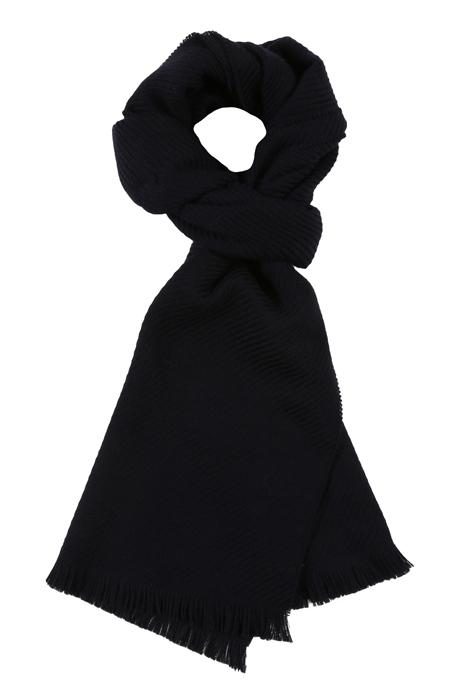 Solid Navy Wool Scarf