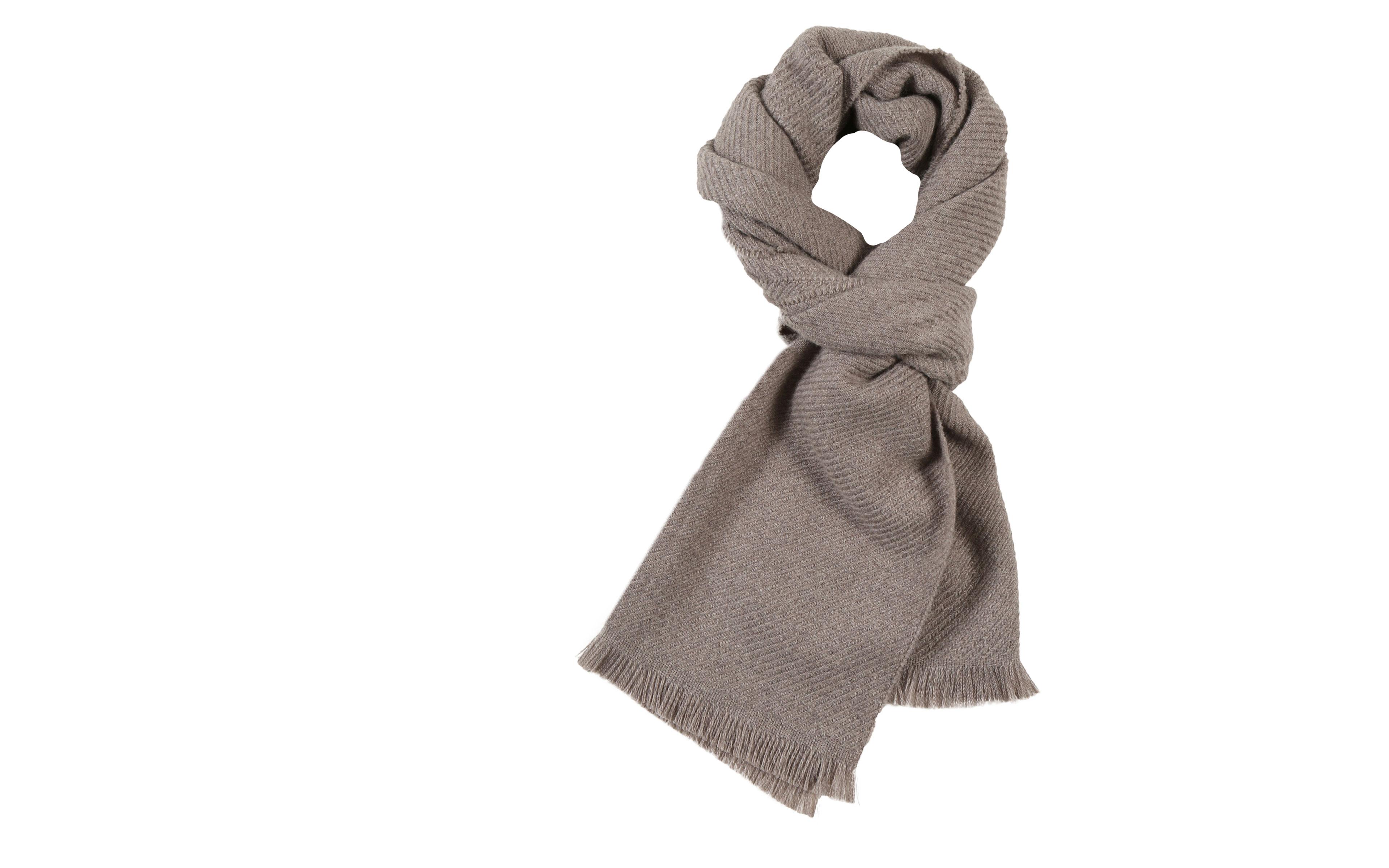 Solid Beige Wool Scarf