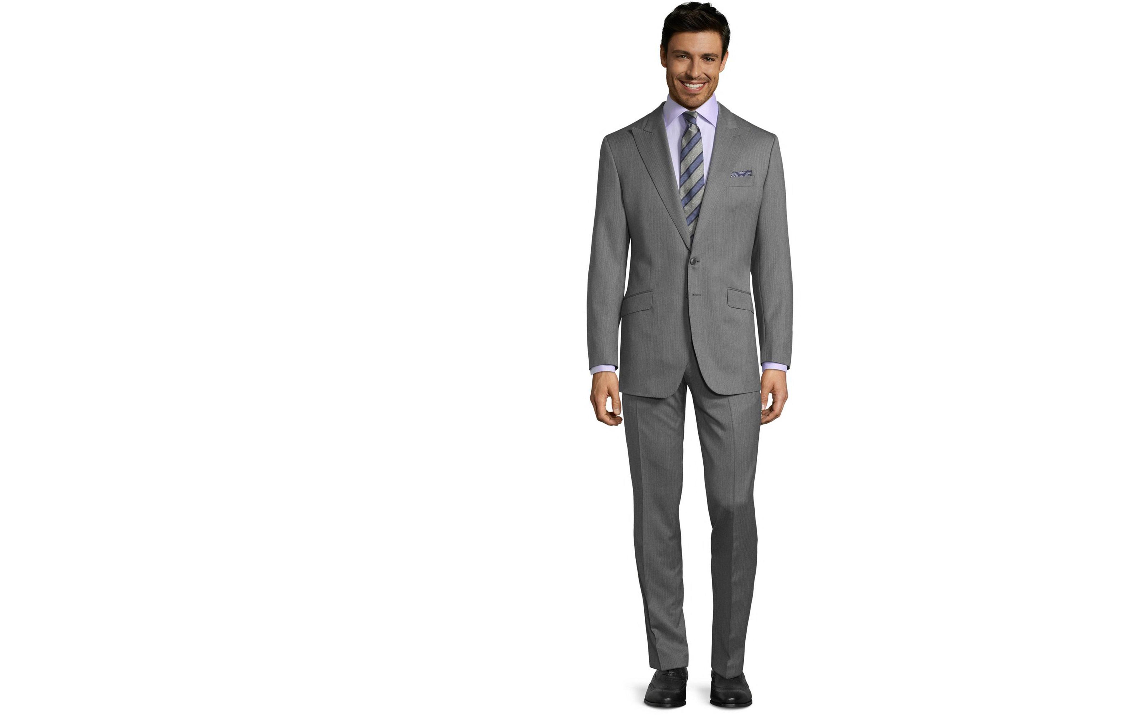 Vendetta Premium Grey Herringbone Suit