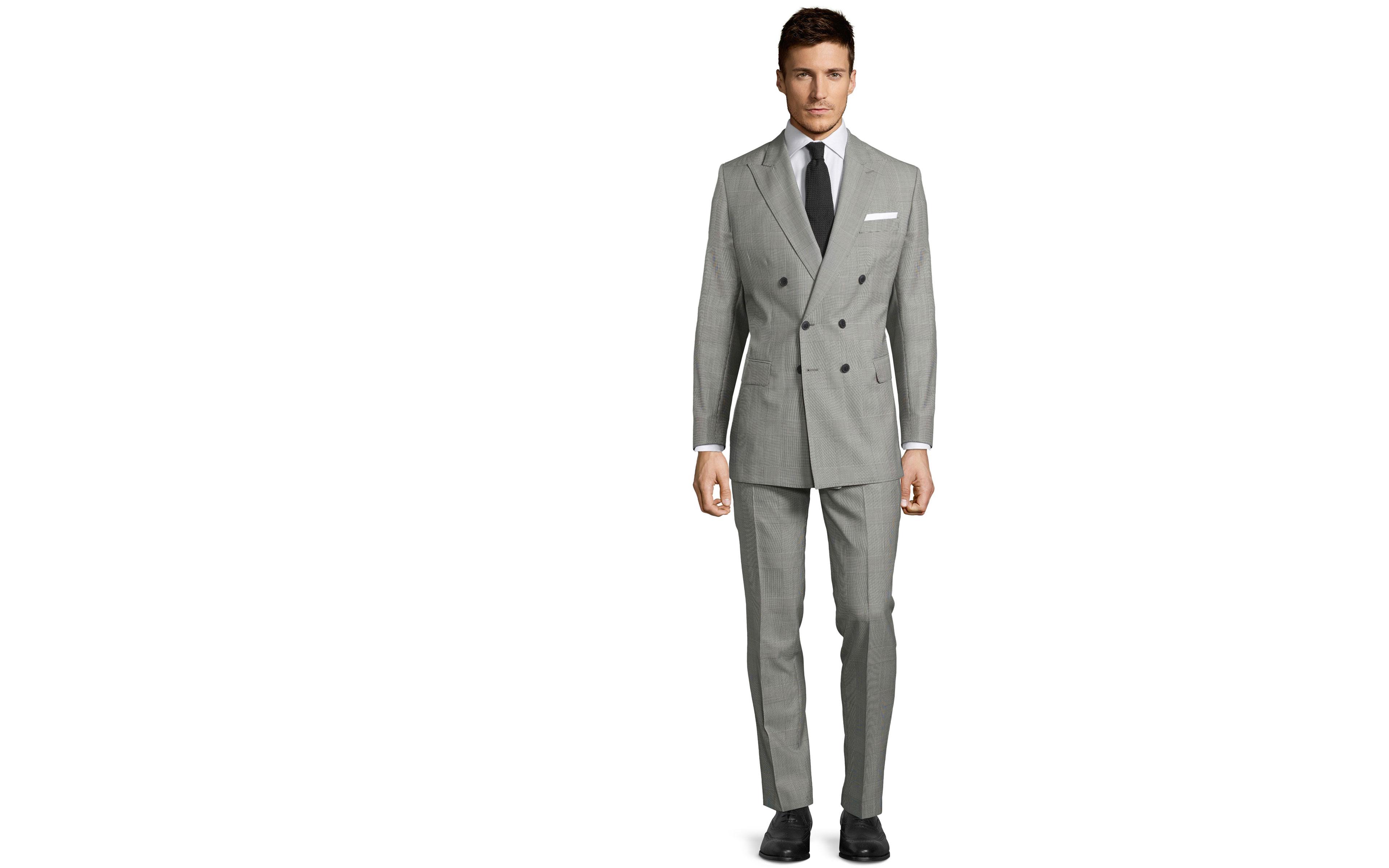 Vendetta Premium Grey Prince of Wales Check Suit