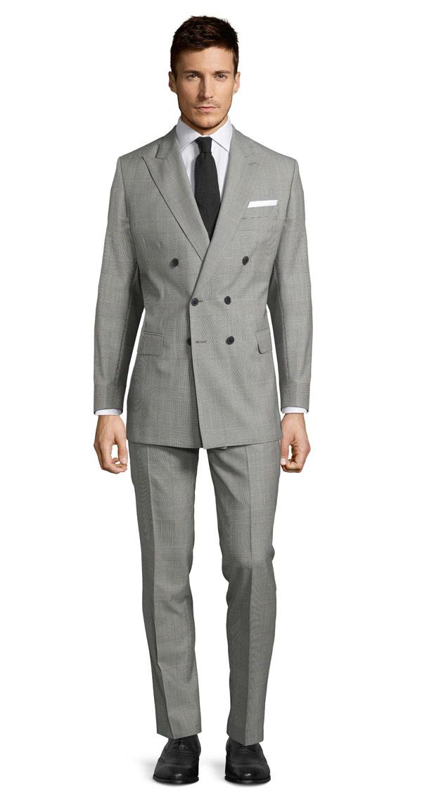 Vendetta Premium Grey Prince of Wales Check Suit