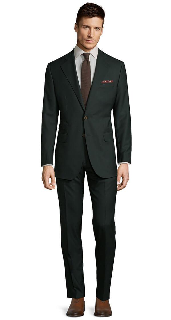 Vendetta Premium Solid Dark Green Suit