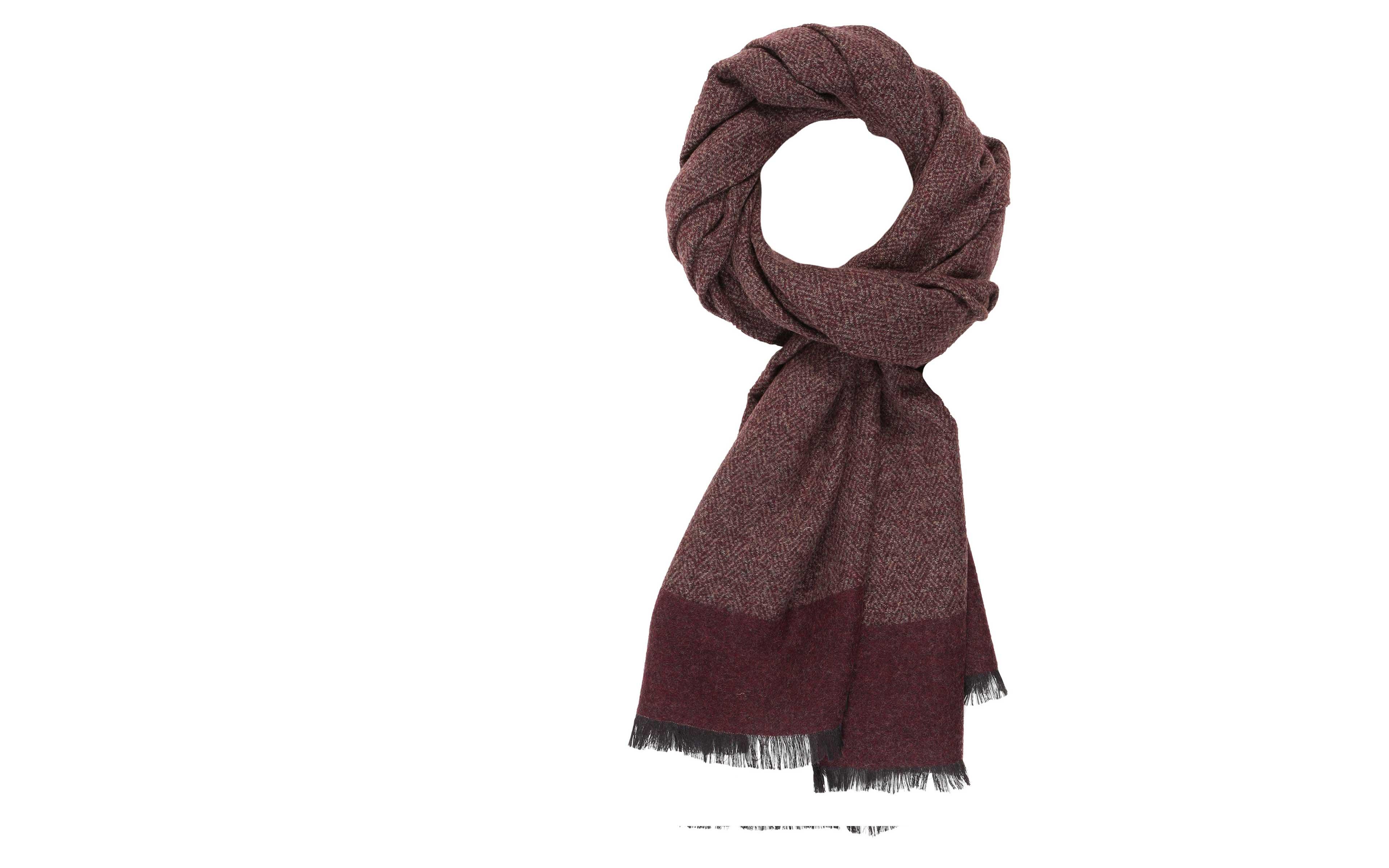 Maroon Melange Wool & Silk Scarf