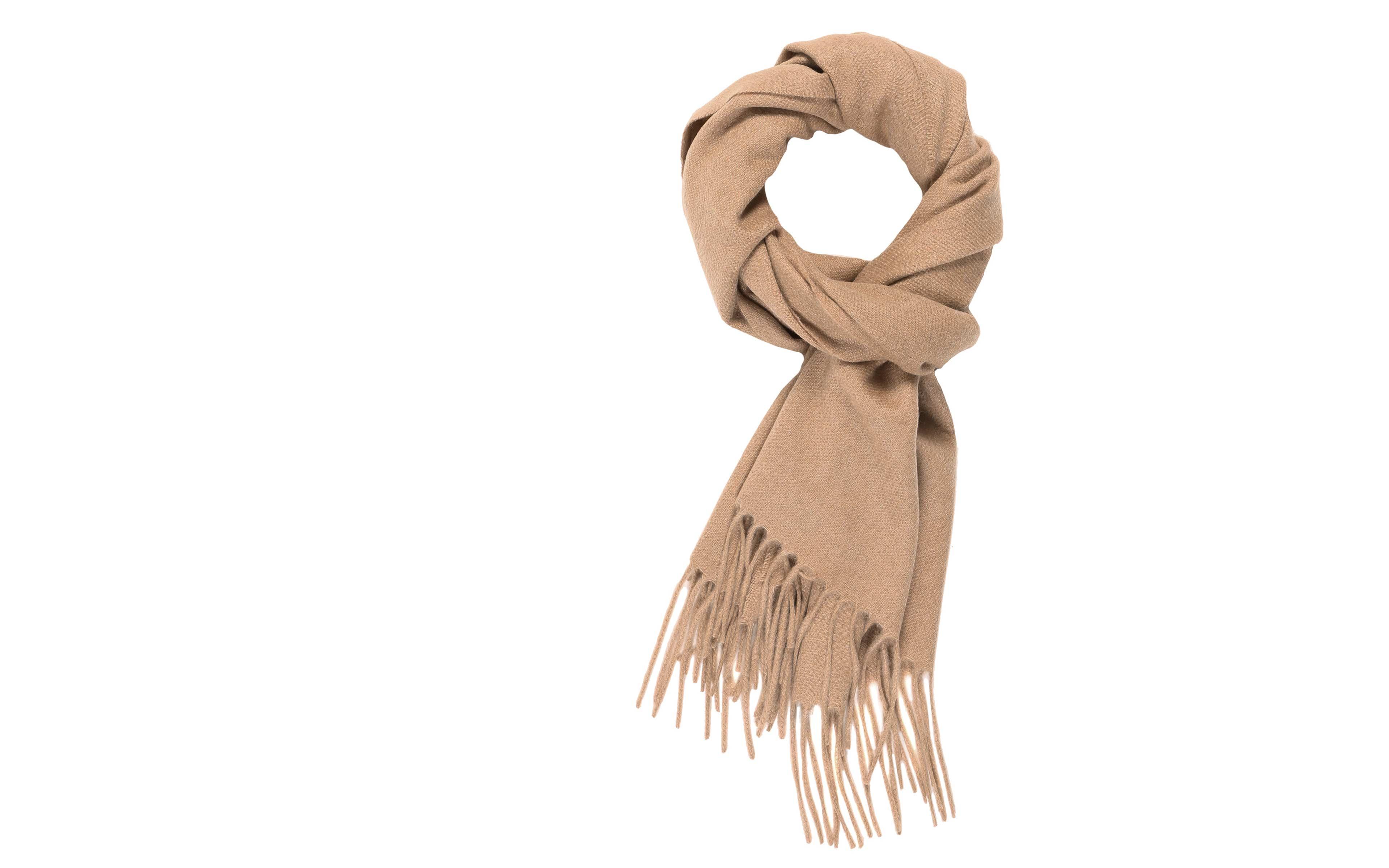 Solid Beige Cashmere Scarf