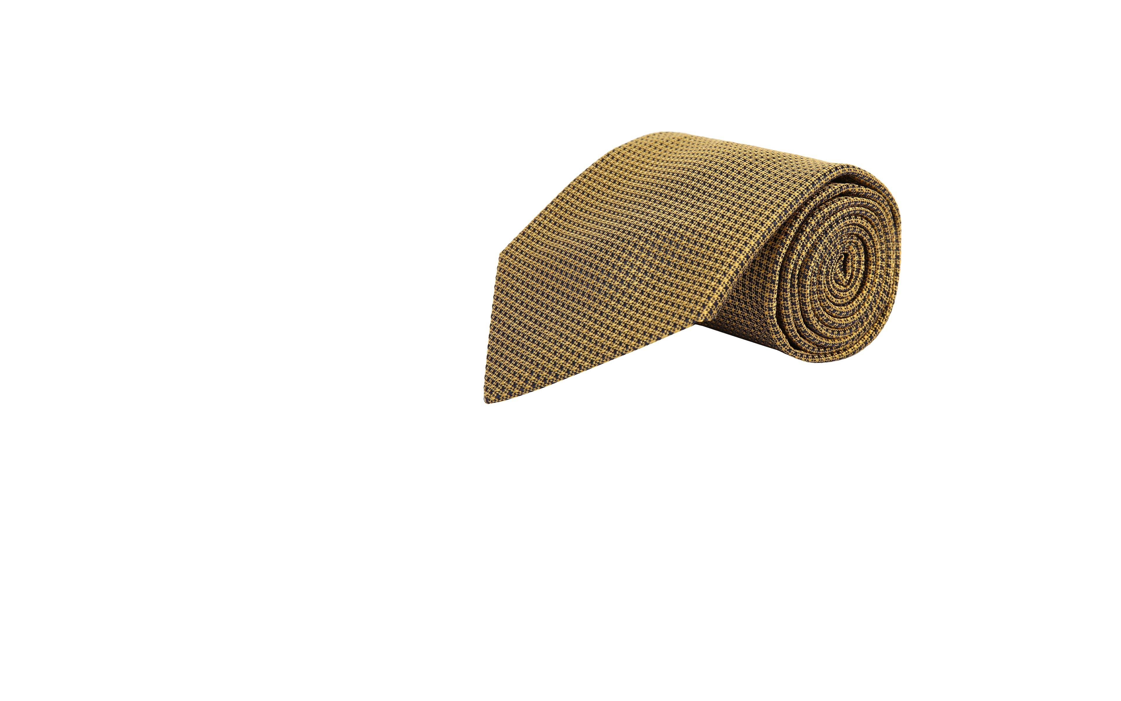 Gold Hopsack Silk Tie