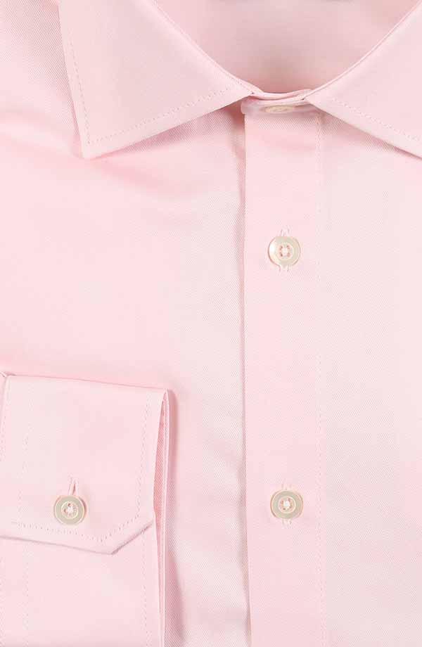 Melon Pink Cotton Twill Shirt