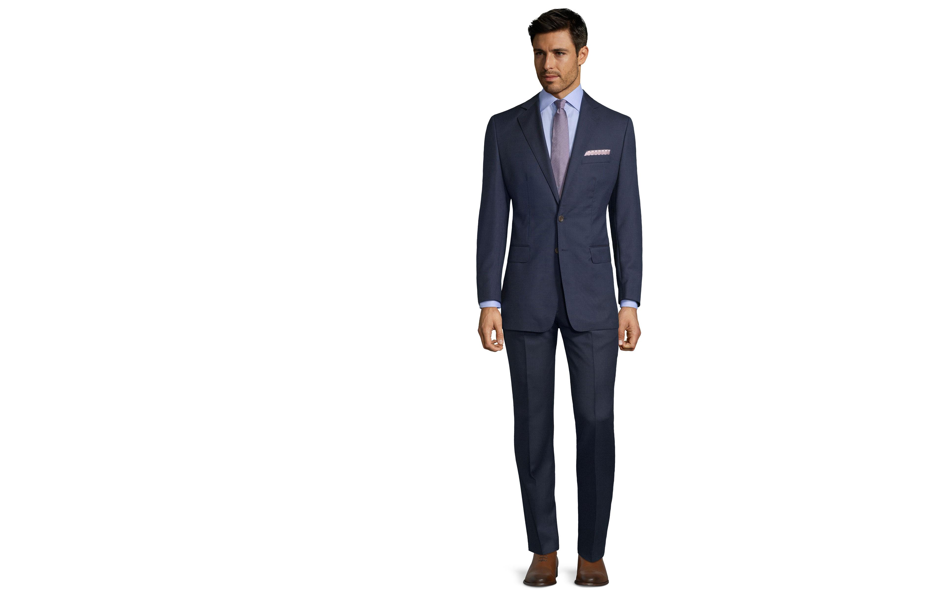 Navy Melange Suit