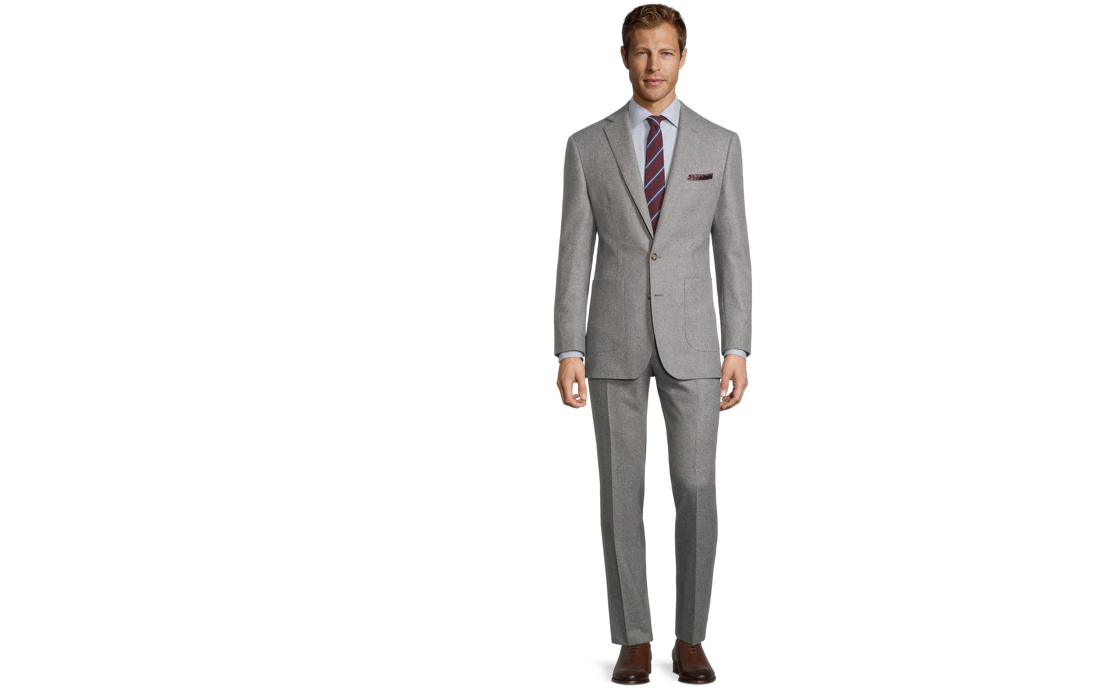 Sartorial Grey Melange Flannel 180s Suit