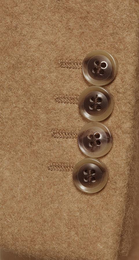 THE W. Coat in Camel Beige Baby Alpaca