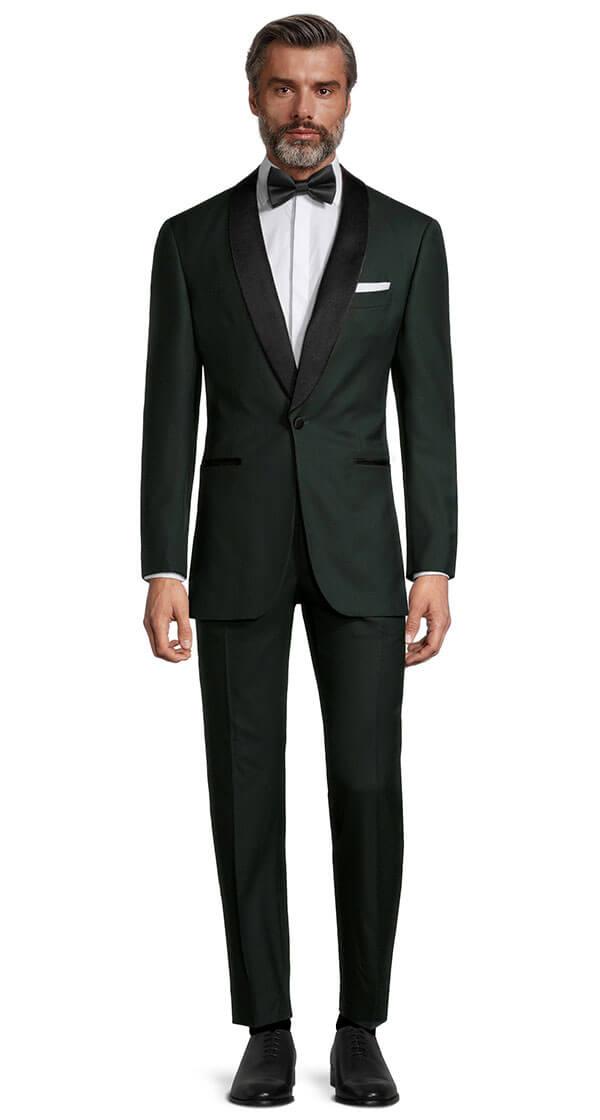 Vendetta Premium Solid Dark Green Tuxedo