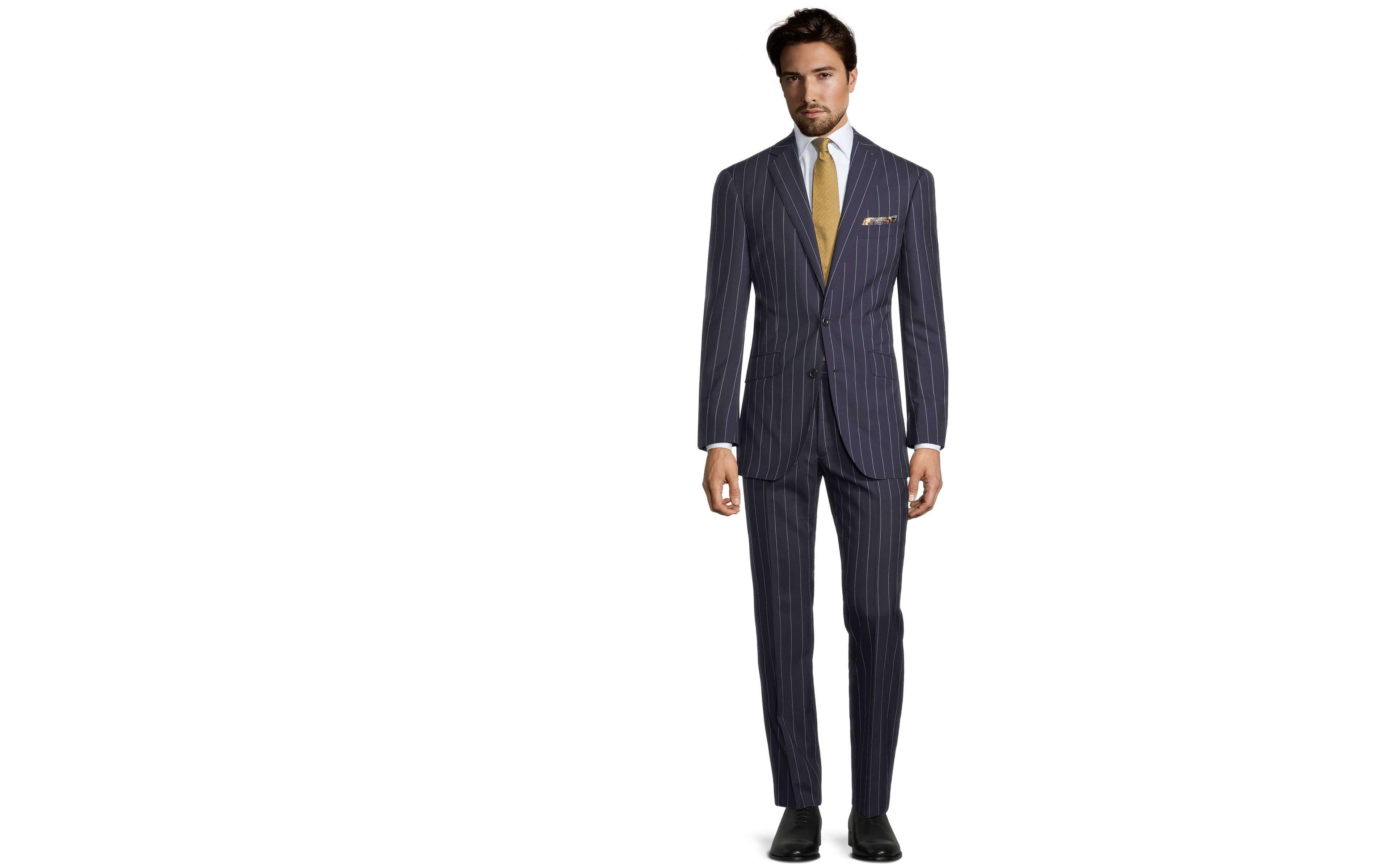 Deep Blue Wide Stripe Suit