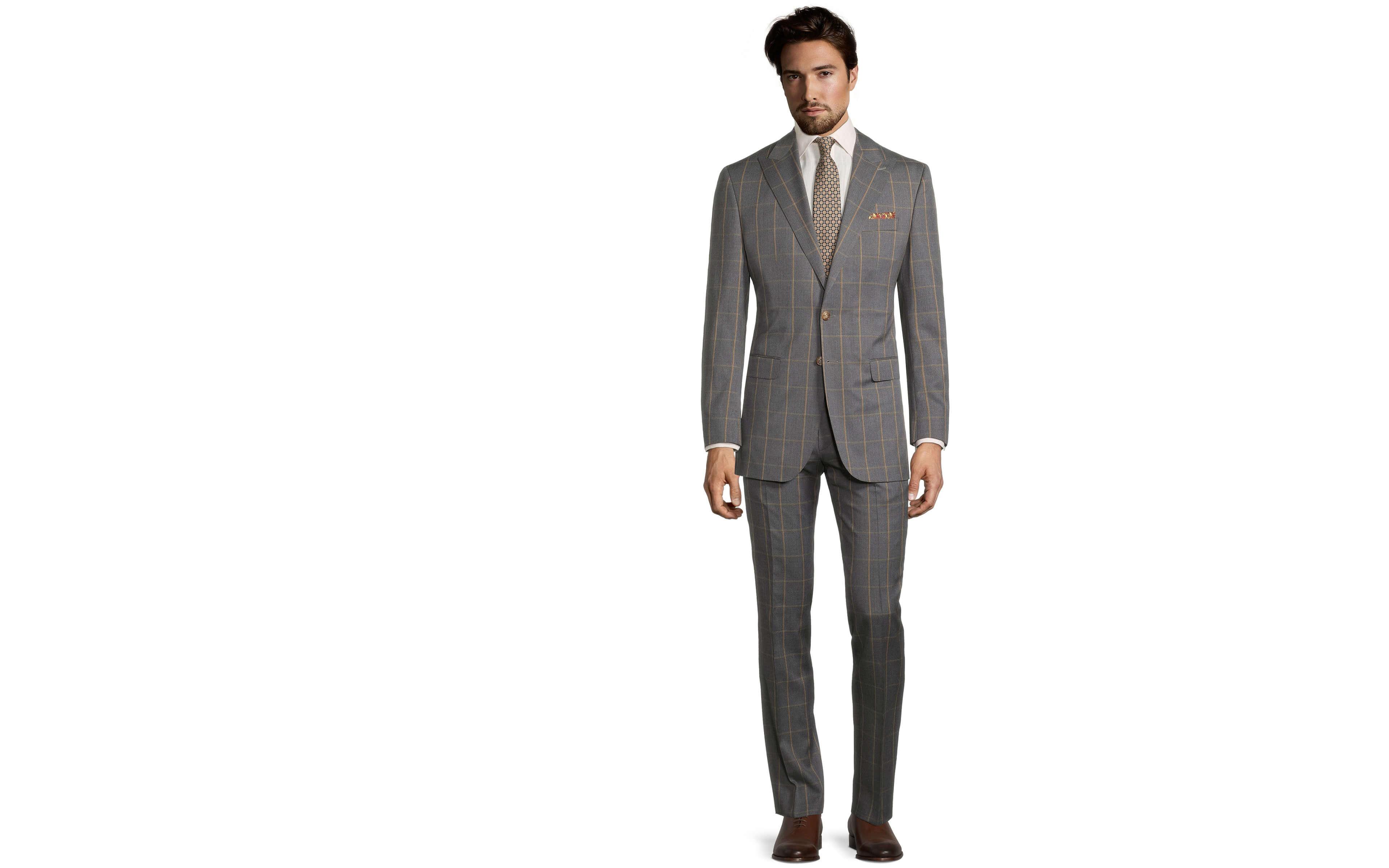 Tangerine Check Dark Grey Suit