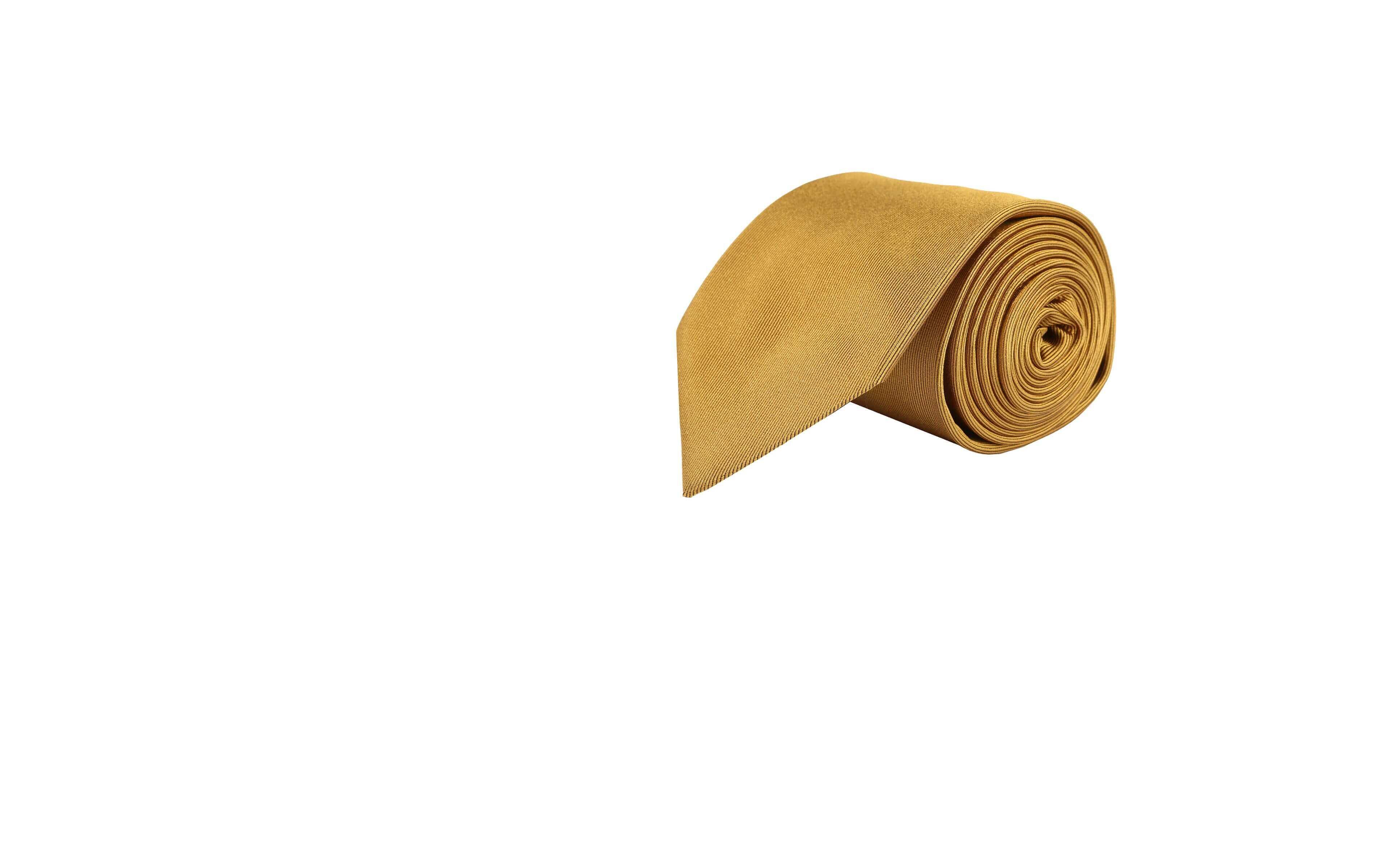 Solid Gold Silk Tie