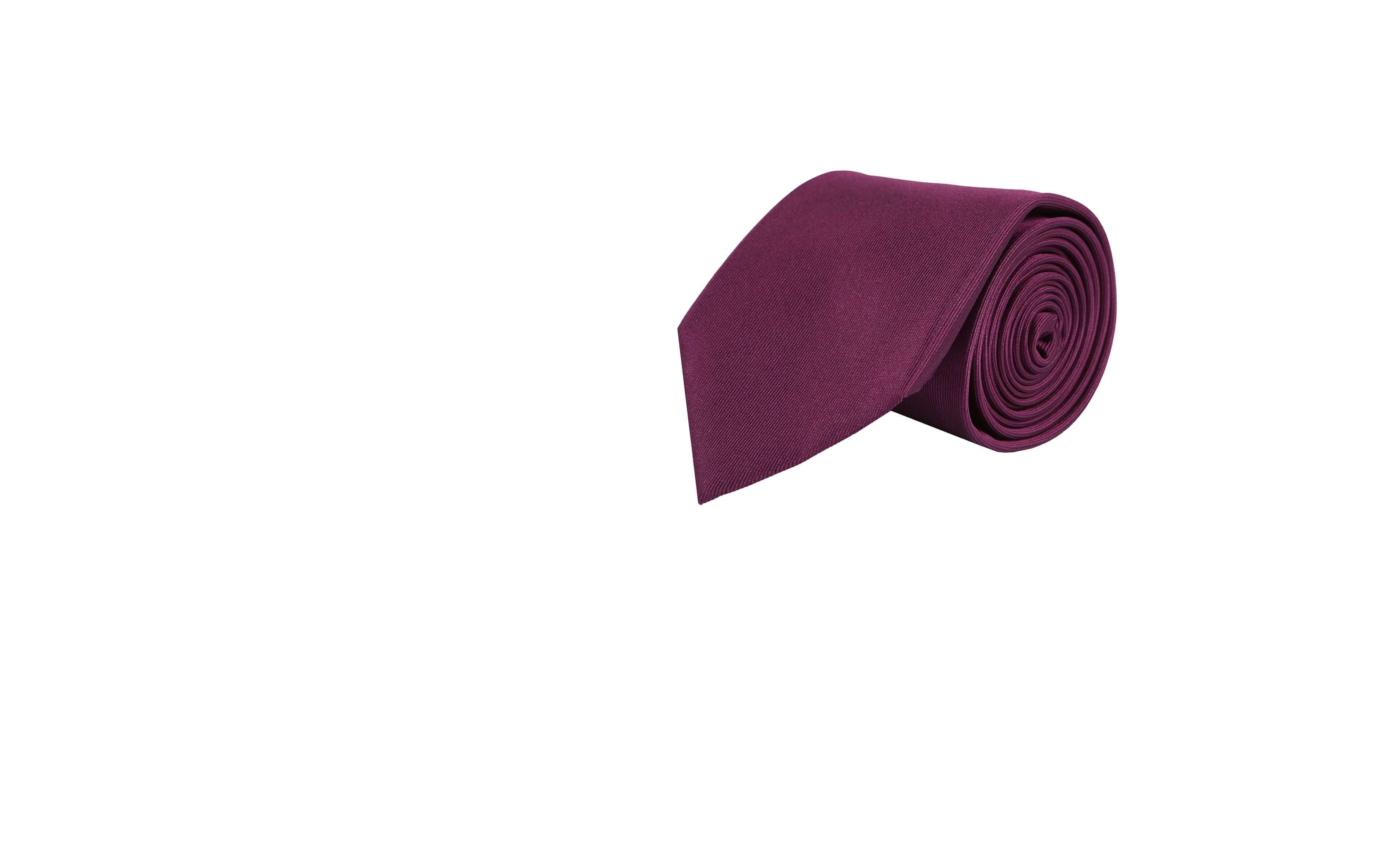 Solid Purple Silk Tie