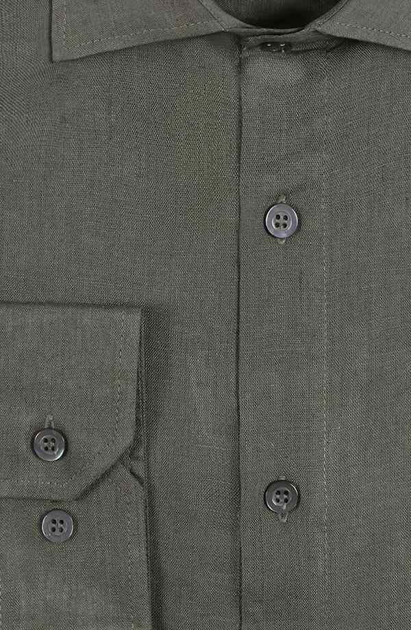 Forest Green Linen Shirt