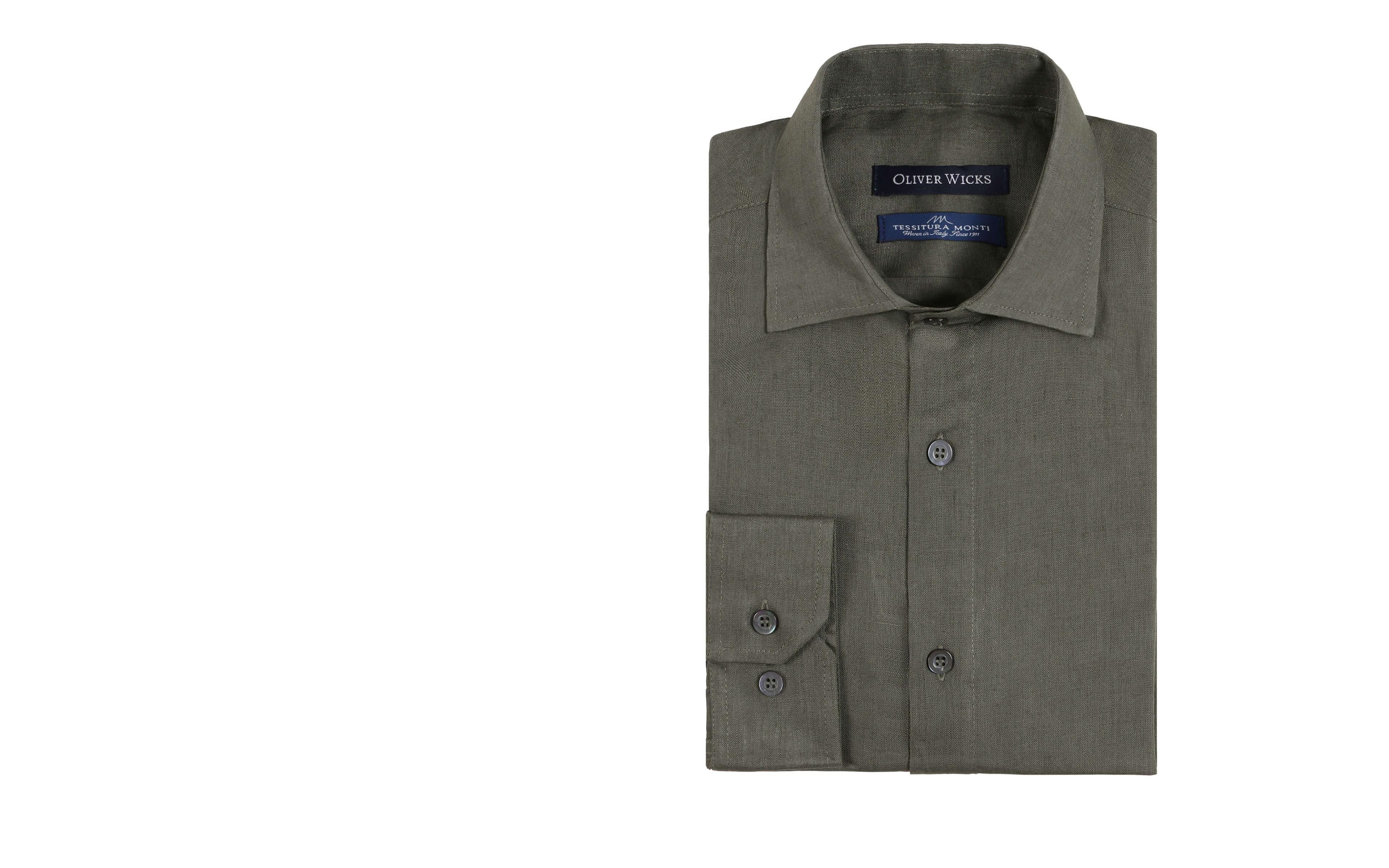 Forest Green Linen Shirt