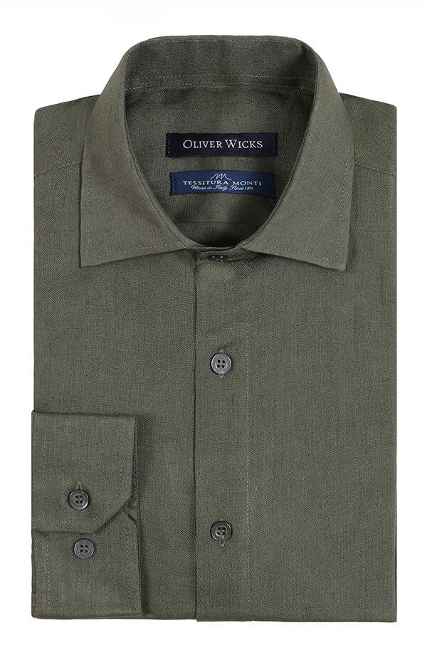 Forest Green Linen Shirt