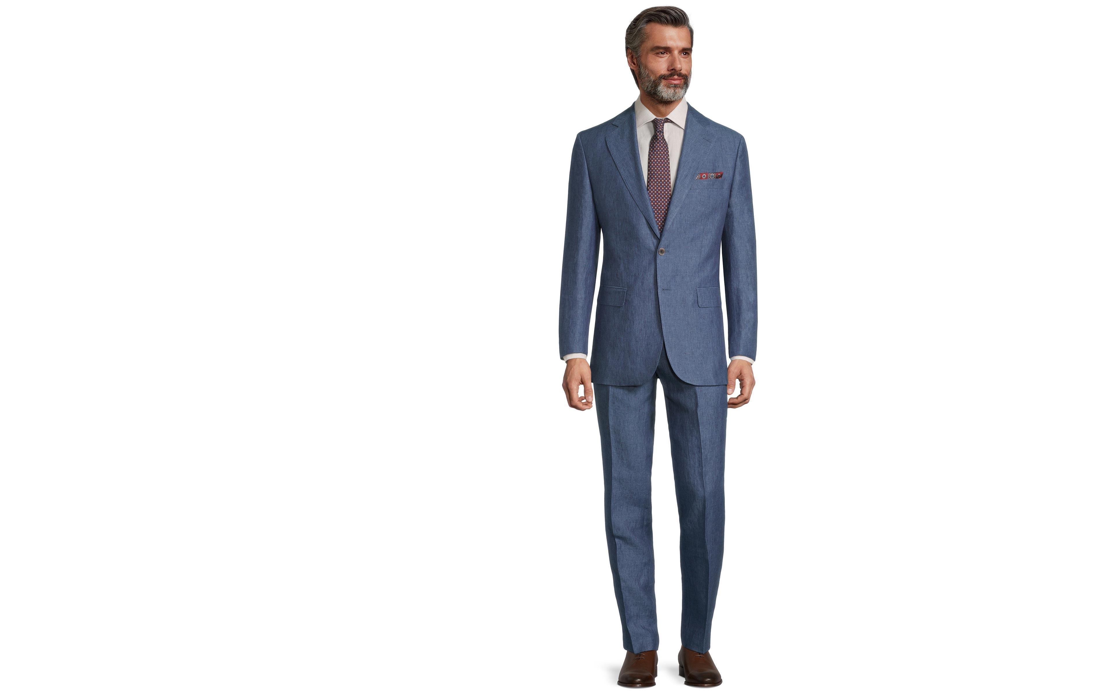 Cobalt Blue Linen Suit