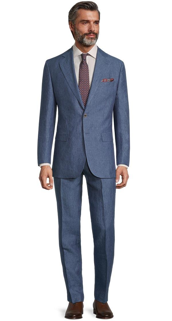 Cobalt Blue Linen Suit