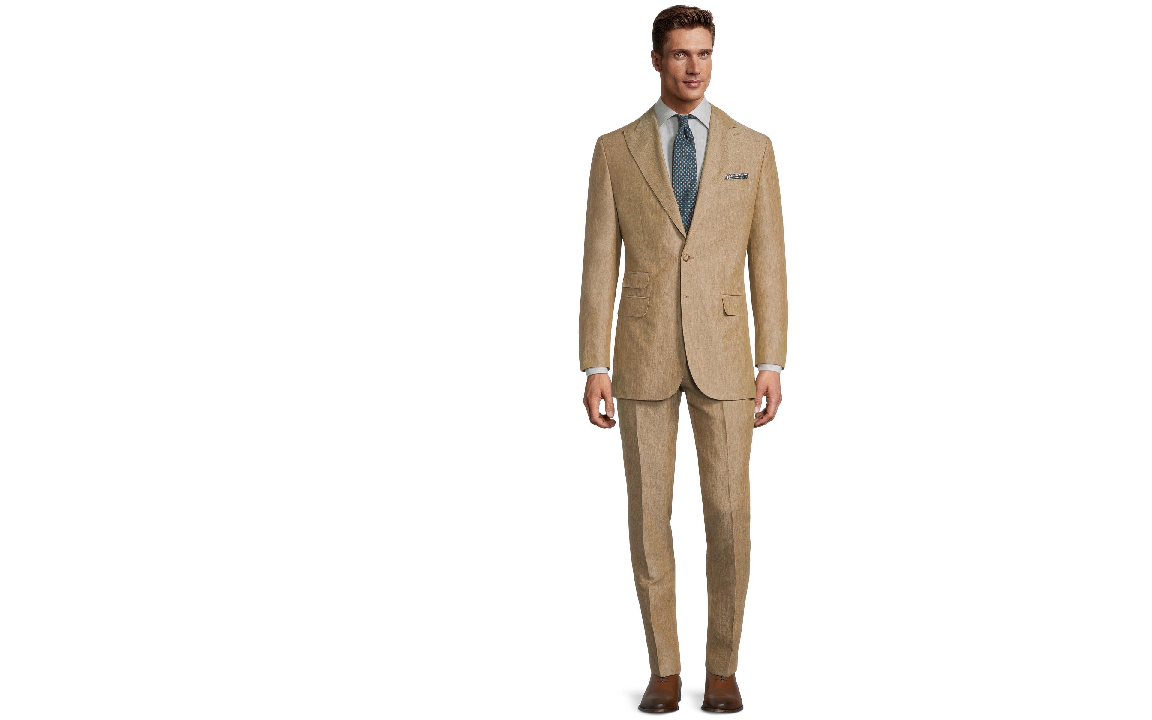 Beige Linen Suit