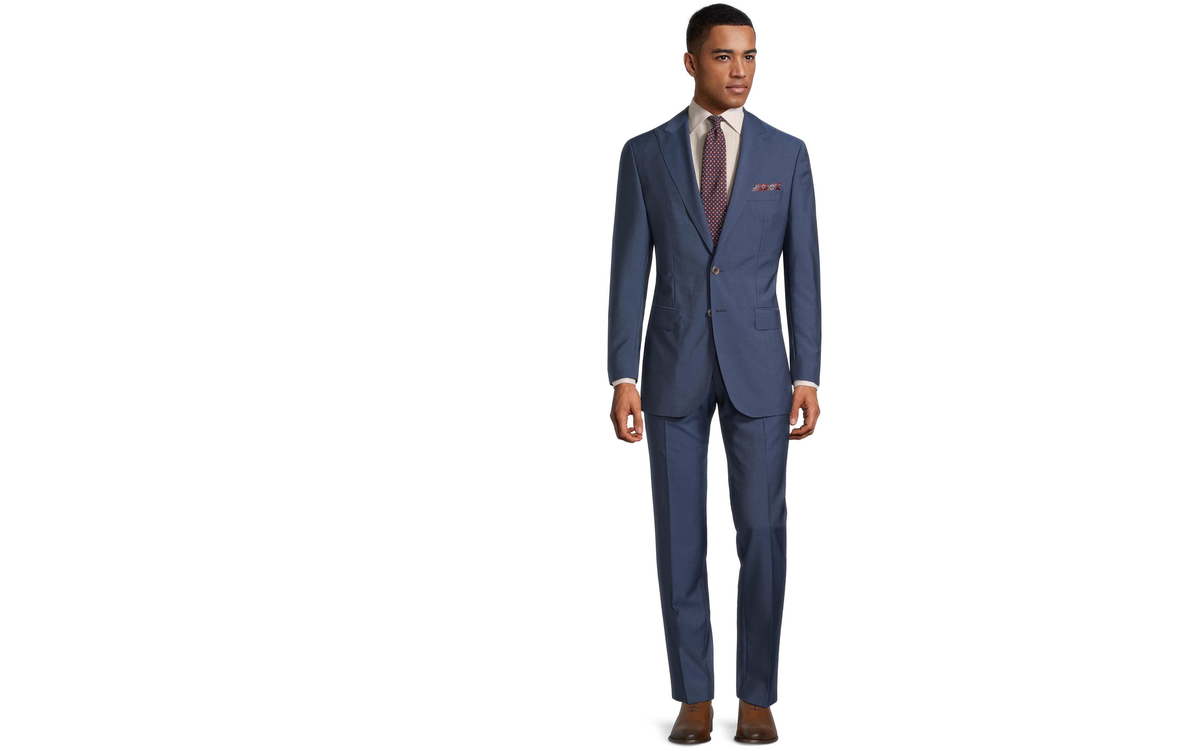 Intense Blue Wool & Mohair Suit