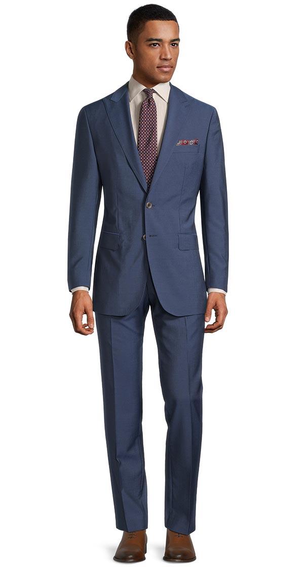 Intense Blue Wool & Mohair Suit