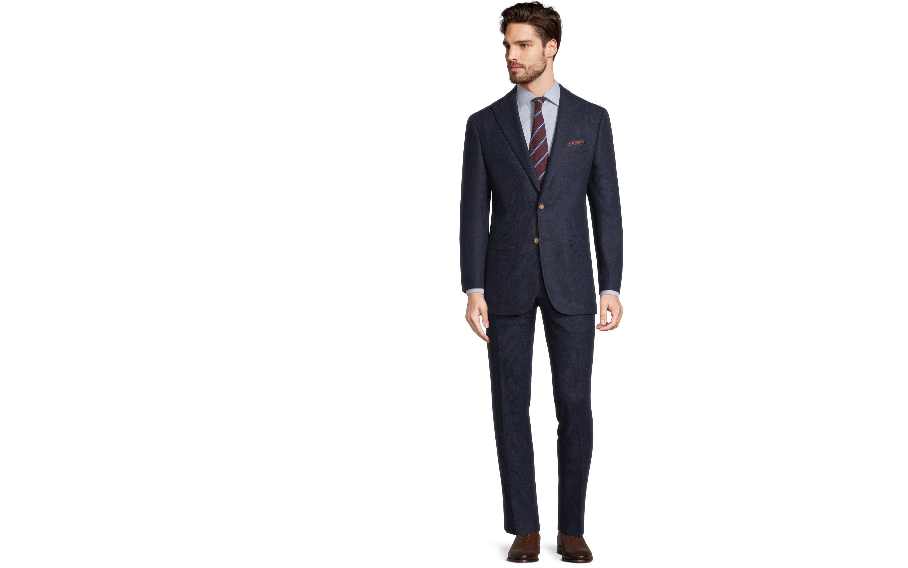 Navy Wool & Cashmere Suit