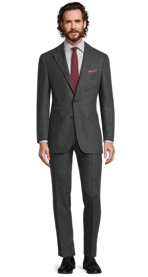 Charcoal Wool & Cashmere Suit