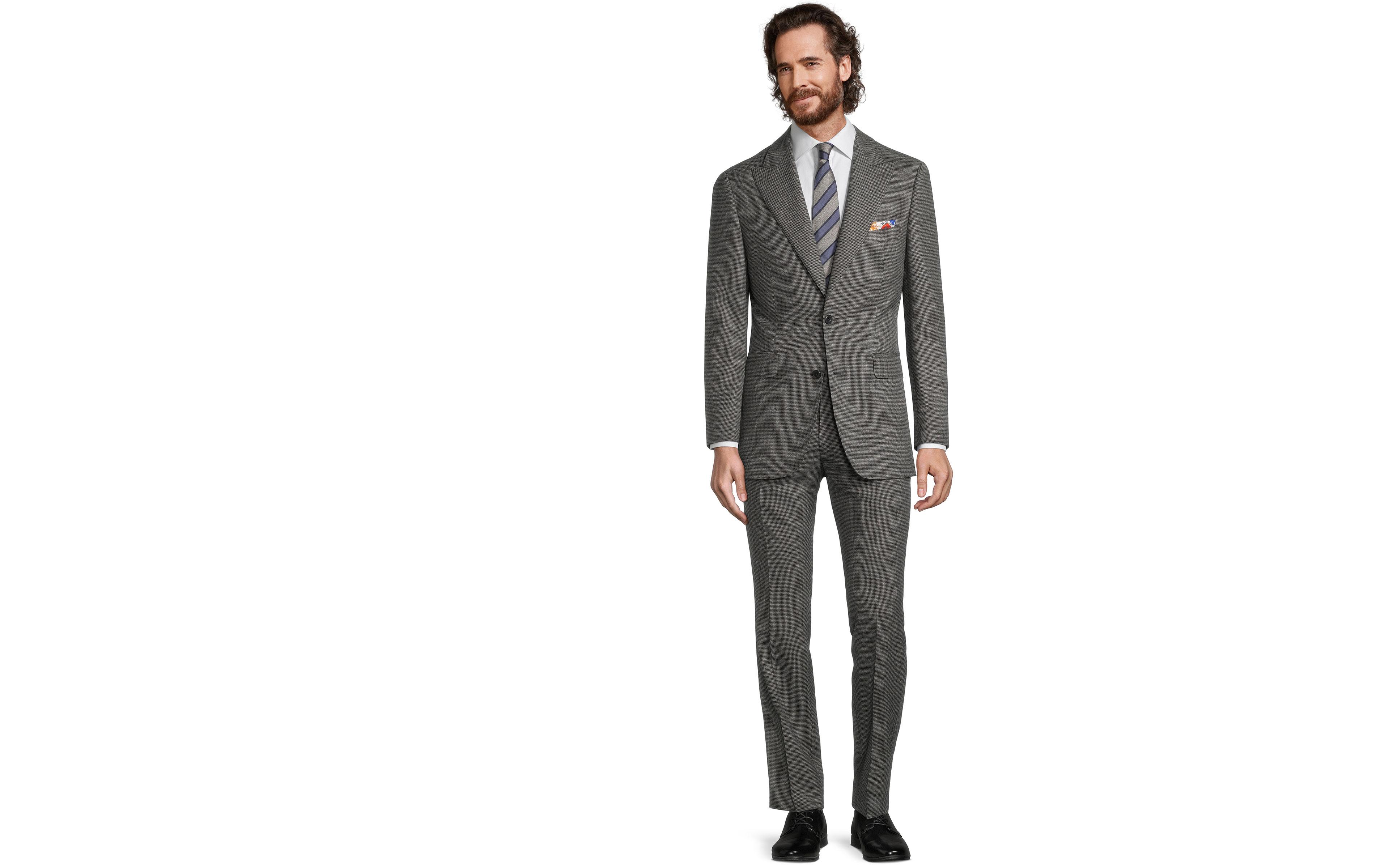 Dark Grey Houndstooth Suit