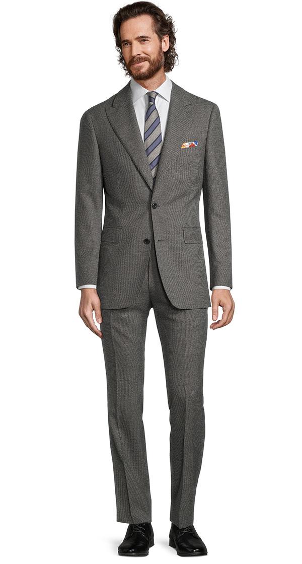 Dark Grey Houndstooth Suit