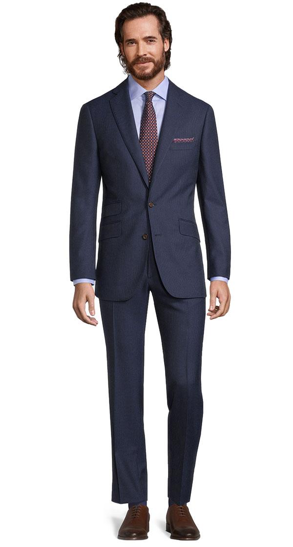 Navy Houndstooth Suit